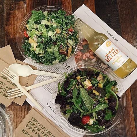 Just two of the variety of salads you can get at Crisp Salad Works 
