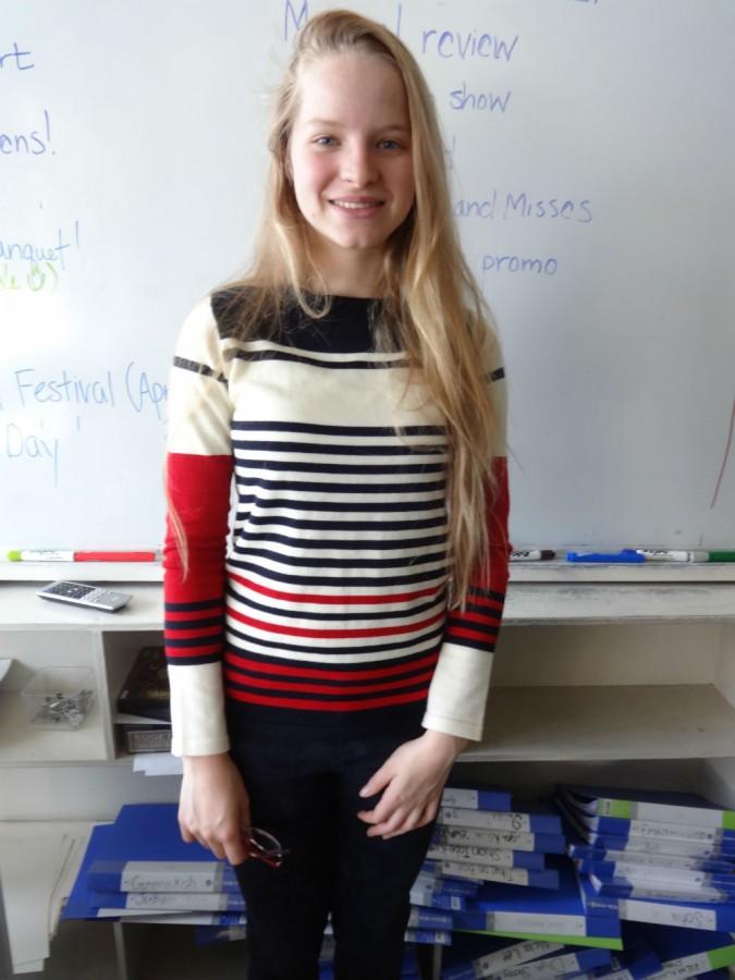 Olga is a senior. Seniors are allowed to be free dressed in Fridays.