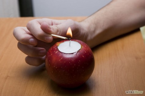 Apple candle holder 