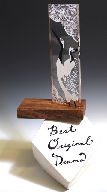 Picture of one of the award trophies, produced by Carina Cerruto (12). 
