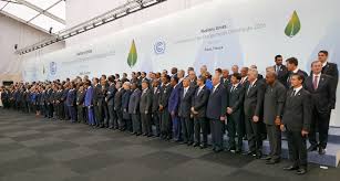 Photo shows the participants of  COP21