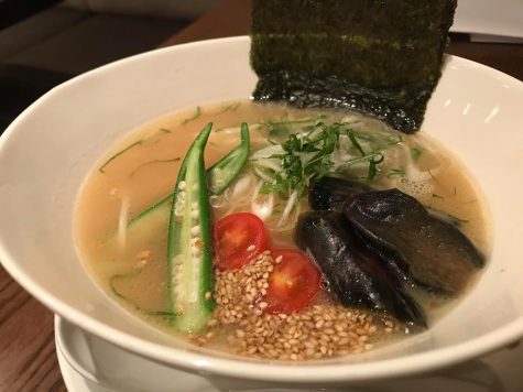 The tonkotsu ramen had a creamy, thick broth—unusual among vegan ramens which are usually lighter.