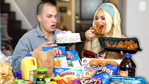 Mukbangers create videos in which they sit down with copious amounts of food, and communicate with their followers while eating. 