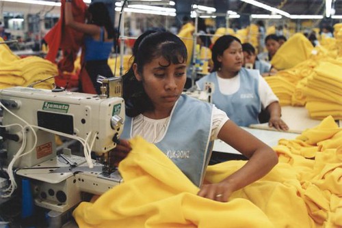 Fast fashion workers working in sweatshops. 