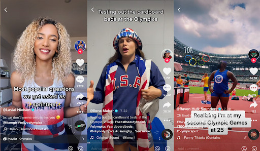 Content by athletes like Team Great Britain's sprinter Lawia Nielsen and Team USA's rugby player Ilona Maher and shot putter Raven Hulk Saunders went viral on Tiktok.