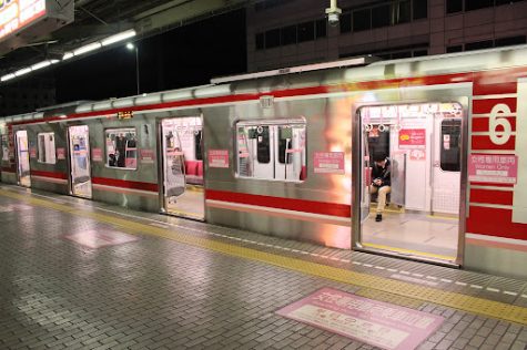 Women-only train cars in Japan have been operating for over a century. Pictured above: The platform of a women-only train car at JR Namba station in Osaka.