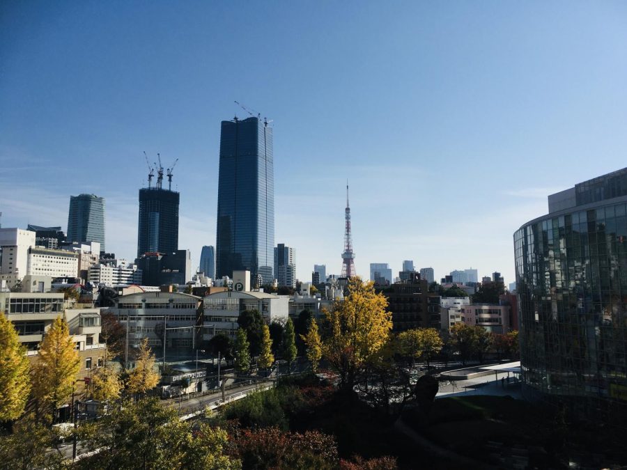 Tokyo skyline in autumn