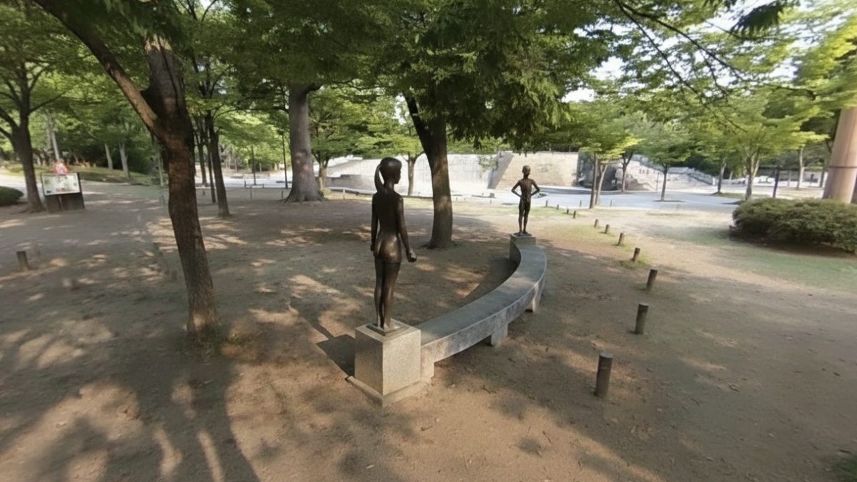 The debate over public sculptures featuring nude women in Takamatsu City highlights differing views on where art belongs — in shared city spaces or reserved for museums. Image: Google Maps